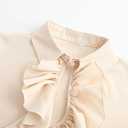 Boys Kids Medieval Pirate Shirt Vampire Costume Renaissance Victorian Scottish Jacobite Ghillie Halloween Tops Beige (10-12 Years)