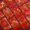 Motiskyy 144pcs/48set Happy Chinese New Year Cards with Red Envelopes Bulk Lunar Year of The Horse 2026 7.87 x 5.91 Inch Greeting Cards with Envelopes and Stickers Chinese Hong Bao Gifts