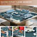 Oriental Chinese White Crane Mahjong Mat, Traditional Green Chinoiserie Non-Slip Noise Reduction Gaming Mat 31.5 x 31.5 Inch for Table American Mahjong Games Card Games Poker Board Dominoes