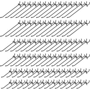 INCLY 120 Pack Black Pegboard Hooks, 4/6/8 Inch Peg Board Shelving Hooks Accessories, Peg Board Tool Hangers Fit for 1/8 and 1/4" Pegboard Hanging Tools for Garage, Craft Room, Kitchen, Store