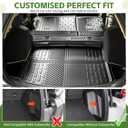 Qyebbk Cargo Liners for 2017-2022 Honda CRV CR-V Fuel Model, Trunk Mat with Seat Back Cover Accessories All Weather Rear Cargo Mat Backrest Protector(17-22 Fuel Model, Not for Trunk with Subwoofer)