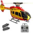 C190 H145 6CH Remote Control Helicopter Aircraft for Adults Beginners RC Heli Single Rotor No Ailerons Maintain Altitude Hover/Optical Flow Positioning RTF 335MM (Yellow 2-Battery), 33.02 cm