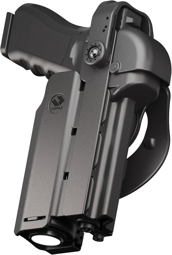 Orpaz T40 Light Bearing Holster, Adjustable and Modular Holster with Flashlight Fits Most Pistols and Most Lights, Lasers, Sights and Optics