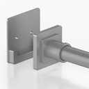 Gray Shower Curtain Rod 31-79 inches, Stainless Steel Shower Rod & Tension Rod, Adjustable Tension Shower Curtain Rod for Bathroom, Windows, Closet (Grey)