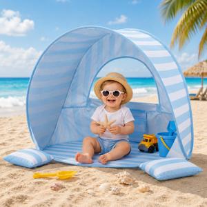 Pop Up Baby Beach Tent, UPF 50+ Sun Shelter, 54 x 35 x 26 inches
