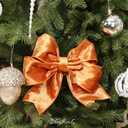 MAYREEL 2.5 Inch Cinnamon Crushed Velvet Ribbon Wired Terracotta Wired Ribbon for Christmas Tree Decorations, Thanksgiving, Fall Autumn Halloween Decor, Gift Wrapping, Wreaths, Topper Bows 10 Yards