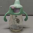 POTATO Sippy Cups For Toddlers with Straw Spill Proof, PPSU Learner Cup with Handle for Babies, Water Bottle for Baby 6 Months with 2 Type of Spout, 6 Ounce Green