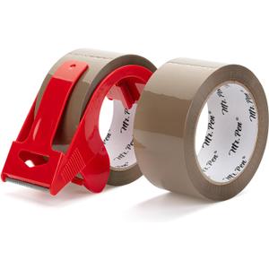 Mr. Pen- Packing Tapes, 2" Wide, 60 Yard, Brown, 2 Pack with 1 Dispenser Gun, 2.6 mil, Heavy Duty Packing Tape with Dispenser