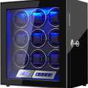 Watch Winders for 6/9/12 Slots Automatic Watches,Ultra-Quiet Japanese Motors, Built-in LED Illumination,LCD Display,Touchscreen Control