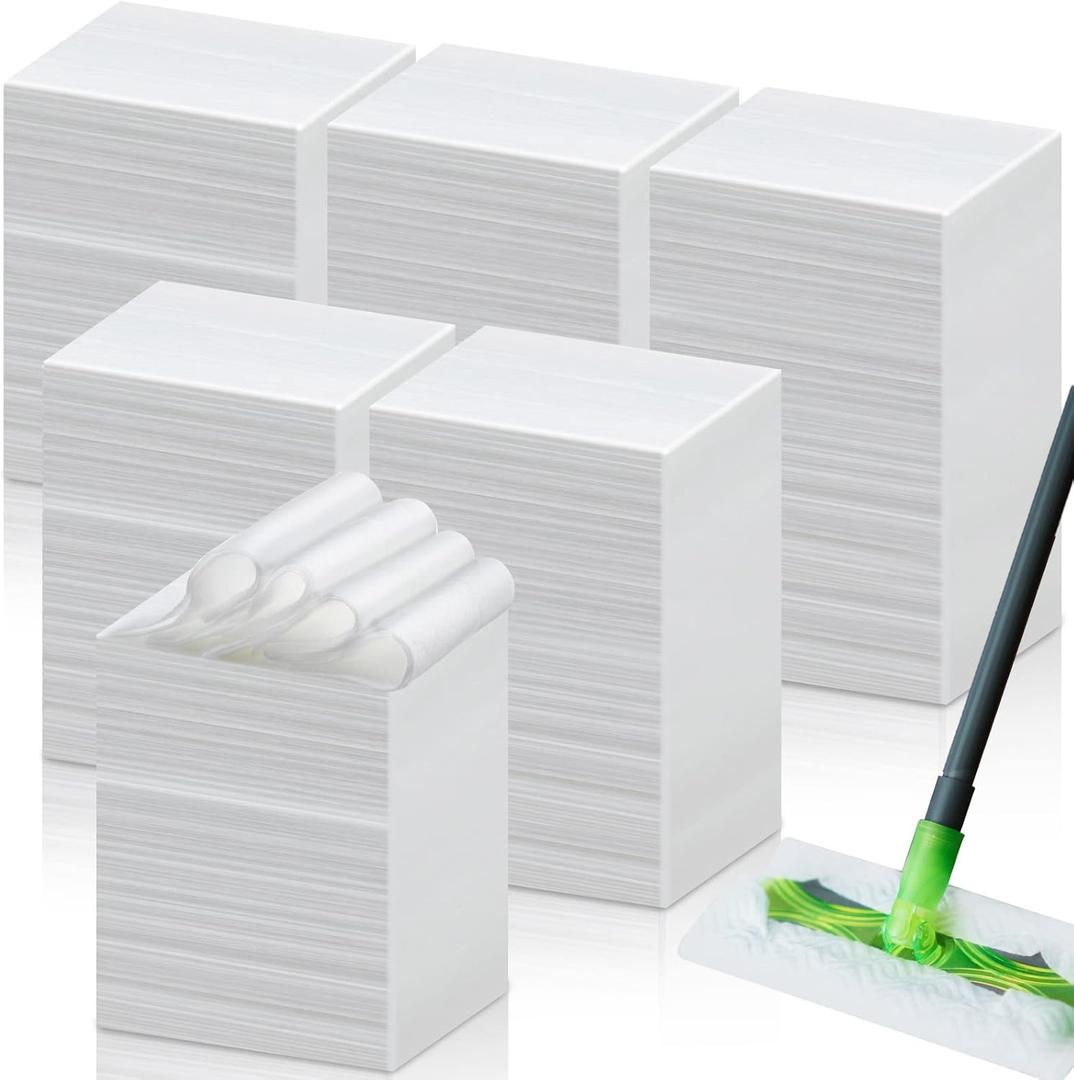 Zubebe 600 Pcs Sweeper Dry Mop Refills Disposable Mop Pad Refills, Floor Wipes Dry Sweeping Cloths Dry Duster Cloths for Floor Cleaning and Mopping