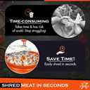 2 x Chicken Shredder | Meat Shredder for Effortless Chicken Breast Shredding | Manual chicken Shredder tool twist for Kitchen | Shred Chicken, Beef, & More with Ease | Durable & Easy-to-Clean (Orange)