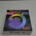 Mini LED Table Lamp with 4-in-1 Wireless Charger, Night Light, Sunrise Alarm Clock, Bluetooth Speaker, Smart Atmosphere Table Lamp for Bedroom, Office, Home Decor (Black)