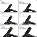ZAVOOS 6 Pieces Silicone Vacuum Hose Automotive, 1/8" 5/32" 3/16" 1/4" 5/16" 3/8" High Performance Vacuum Lines Kit, 5 Ft High Temp Silicone Tubing for Water Air Transfer, Vehicle Radiator