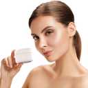 Houseables Lotion Jars, Lotion Container, Cosmetic Jars with Lids, Body Butter Containers, Travel Pots for Creams, Makeup, Moisturizer, Storage, Refillable, Empty, Small, Plastic, White, 4 OZ, 12 PK