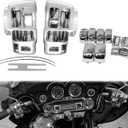 Motorcycle Chrome Switch Housing Cover For Harley-Davidson Road Glide Custom FLTRX Electra Classic FLHTC