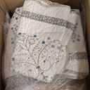 vctops Elegant Embroidered Quilt Set Farmhouse Patchwork Full/Queen Size Reversible Bedspread Coverlet 3 Piece Cotton Quilted Bedding Set for All Season, 1 Quilt + 2 Pillow Sham (87x94 in)