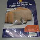 12 Pack XL Anti Cat Scratch Furniture Protector - Couch Protector from Cat Claws w/Twist Pins, Clear, Easy-to-Apply Scratching Deterrent and Shield for Sofa (Not for Leather, Velvet, Microfiber)