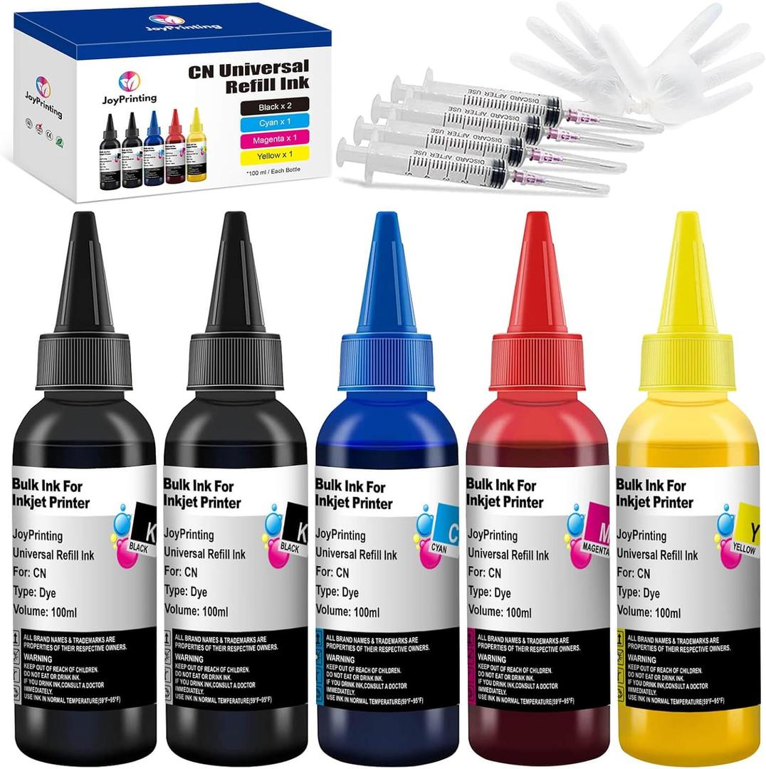 Ink Refill Kit Compatible with Canon 275 276 250 251 270 271 280 281 260 261 1200 PG240 CL241 PG245 CL246 PG-275 CL-276 Refillable Ink Cartridge CIS CISS System with 4 Syringes (5 Pack)