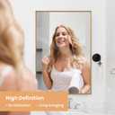 Melodieux Wall Vanity Bathroom Mirror for Over Sink, 30"x48" Rounded Rectangle Metal Deep Frame Wall Mounted Mirror Wall Decor for Living Room Hallway, Gold