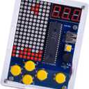 DIY Electronic Game Console Soldering Practice Kit, 4-in-1 Retro Games, LED Matrix Display, Educational Soldering Practice Project
