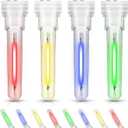 DGE S14 Outdoor Color 8 Pack Replacement String Light Bulbs 1.5 Watt LED Color Replacement Light Bulb, Shatter-Proof and Waterproof IP65.
