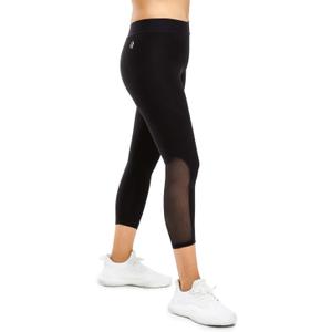 Sweat Shaper Trainer Tights - Slimming Compression Trainer Yoga Leggings for Women, Body Shaping, Waist, Thigh & Glutes (Large, Black)