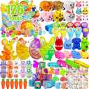 126 Pcs Easter Egg Fillers, Easter Basket Stuffers for Boys Girls, Easter Egg Stuffers, Easter Party Favors, Easter Gifts Toys, Treasure Box Toys, Classroom Prizes, Goodie Bags Stuffers for Kids