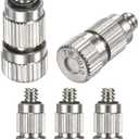 M METERXITY 10-Pack Brass Misting Nozzles, 0.3mm Orifice Dia. Mister Nozzles Brass, High Pressure Spray Misting Nozzle Head for Outdoor Cooling System/Greenhouse/Landscaping [3/16" Threaded]