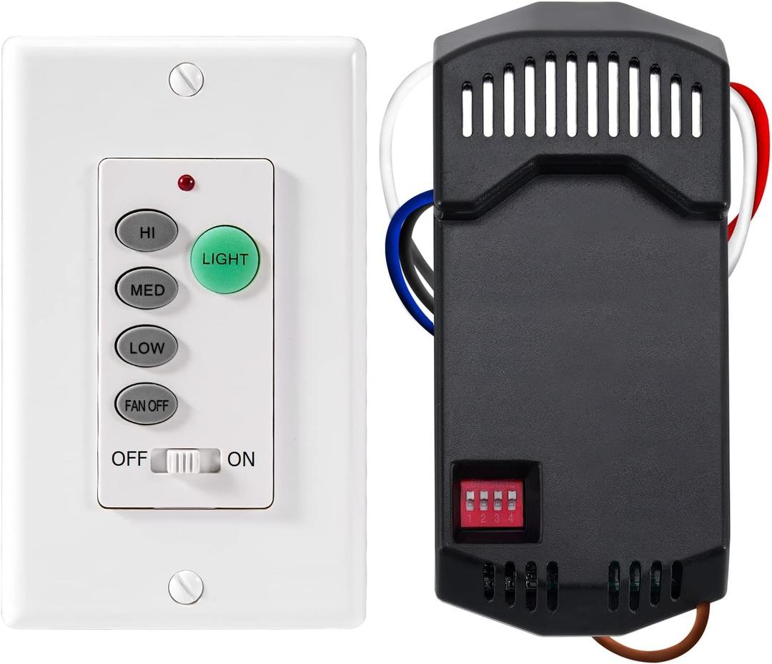 Humpptom Universal Ceiling Fan Remote Control, Ceiling Fan Wall Switch UC9050T, UC9050T Ceiling Fan Wall Remote Control Compatible with Hampton Bay Harbor Breeze Hunter (Remote R28 KIT 1 Pack)
