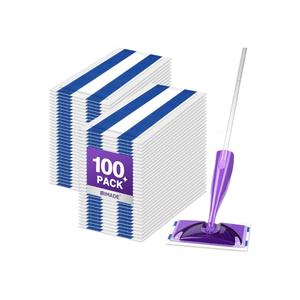 100 Count Mop Pad Refill Compatible with Swiffer WetJet, Disposable Multi-Layers Mopping Pads for All Hard Surface, Especially Hardwood Floor, Super Absorbent Spray Mopping Pad Refills