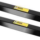 MaxxHaul 51035 18 in. Heavy Duty Car Parking Stoppers 2 Pack Easy Install 18" x 1.25" x 3.5" for Garage and Outdoor Car SUV Truck Eco Friendly Material Reflective Strips