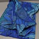 Microfiber Thin Lightweight Flat Beach Towel Sand Free Quick Dry Absorbent Compact Towels for Swimming Pool Camping Beach Accessories Large Easy Pack Travel Things for Vacation Essentials Adult Gift (32x71 inch, Waves Tie Dye)