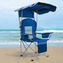 Camping Chair, Portable Folding Chair for Outdoor Indoor (Navy Blue)