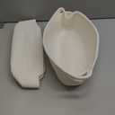 2 Pack Small Woven Basket with Gift Bags and Ribbons, Empty Decorative Gift Chest Box, Cute Baby Gift Basket for Nursery, Cotton Rope Room Shelf Storage Basket with Handles, All 12"x 8"x 5",White