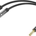 KINGTOP Headset Splitter, 3.5mm Headphone Mic Splitter Cable for Headset with Separate Stereo Audio & Microphone Jacks (Not for Dual Audio Jacks)