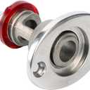 Amarine Made Oval Garboard Drain Plug Stainless Steel Boat Fits 1'' Hole, Thread for 3/4'' (1) Marine Bilge Plug Kit