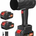 Cordless Leaf Blower, Lightweight Handheld Electric Dust Cleaner Blower with Adjustable Speed, Battery Powered Leaf Blowers for Lawn Care, Patio Cleaning & Blowing Drying with 2 x21V Batteries Powered
