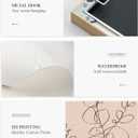 InSimSea Framed Canvas Wall Art Prints, Wall Art for Living Room Bedroom, Beige Abstract Plants Botanical Floral Line Painting Decor, Classic Retro Farmhouse Wall Shelf Decor, 12x16inch