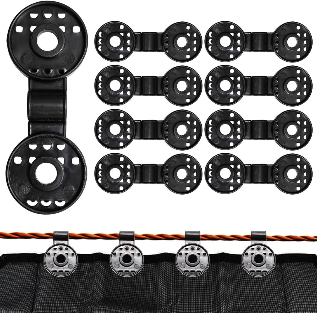 100PCs Heavy Duty Lock Grip, Round Plastic Black Clips for Windproof Awnings, 2023 New Shade Cloth Plastic Clips, Accessories for Vegetable Greenhouse