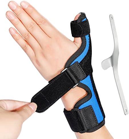 DrFinger Thumb Spica Splint Brace fit Left & Right Hand, Trigger Thumb and Wrist Support, Thumb Immobiliser for De Quervains Tenosynovitis Tendonitis, Broken Thumb Stabilizer, for Women & Men- S/M