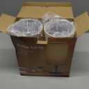 ZJOJO Table Lamp for Bedroom Set of 2, Bedside Small Lamps with 3 Way Dimmable Rocker Switch and AC Outlet, Nightstand Desk Lamp with Flaxen Fabric Shade Black Base for Living Room Home Decor Lights (14.5inch)