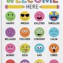 Chalkboard Feelings Chart for Kids - Emotions Poster Decorative Canvas Wall Art for Living Room & Bedroom - 12x18inch (30x45cm)