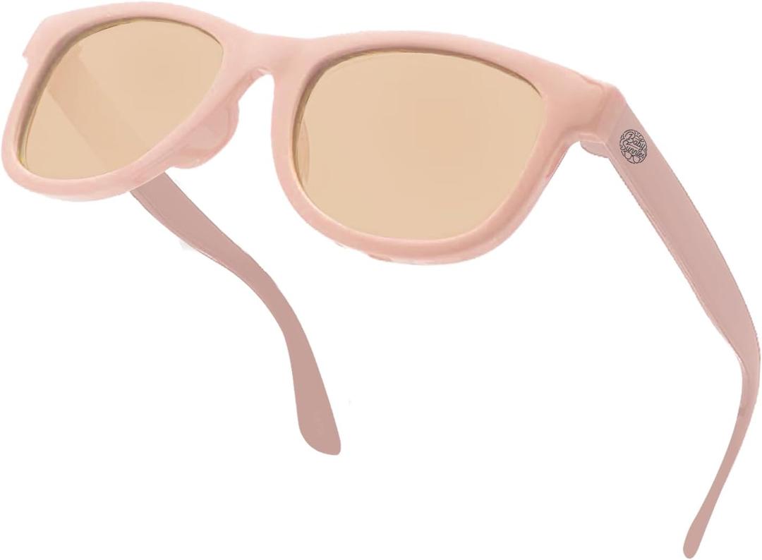 BABY SUNNIES Polarized Toddler Sunglasses Boys & Girls - Unbreakable, For Kids - UV Protection (Pink)