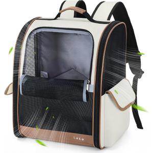 Lekereise Cat Backpack Carriers, Dog Carrier Backpacks with Breathable Mesh for Small Medium Cats Dogs Puppy Up to 20 Lbs, Pet Foldable Carrying Backpack Ventilated for Travel Hiking Collapsible