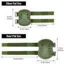 Qavctw Tactical Knee and Elbow Pads Set Protective Gear Knee Pads for Outdoor Sports Combat Paintball CS Cycling Skateboarding Skate Safety Guards Pads, Green