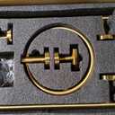 4PCS Brushed Gold Bathroom Accessories Set, 24-Inch Towel Bar Set