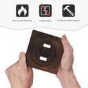 Toggle Light Switch Cover Abstract Art Geometric Spiral Design with Wood Grain Texture 2 Gang Gfci Decorative Wall Plate Polycarbonate for Contemporary Bedroom & Workspace Design