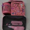 Bento Lunch Box Set With 10oz Soup Thermo, Leak-proof Lunch Containers with 4 Compartment, Kids Hot Thermo Food Jar/Insulation Lunch Bag, Food Containers for SchoolFlamingo (Pink-flamingo)