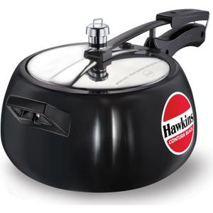 Hawkins Contura Black Pressure Cooker, 5 Litre, Black (CB50) (5.3 Quarts)