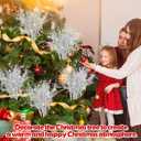 20 Pcs Extra Large 27.5'' Glitter Curly Ting Ting Branches and 29.5'' Christmas Artificial Berry Stems Vase Filler Artificial Curly Twigs Xmas Bouquet for Christmas Tree Home Decor (Silver)